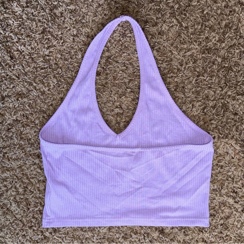 SHEIN | Halter-neck Ribbed Top - Picture 2 of 3